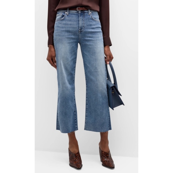 7 For All Mankind Denim - 7 for All Mankind Cropped Alexa Wide Leg Jeans | Heidi Wash | Size 24